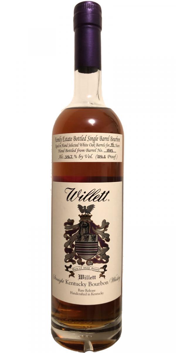 Willett 16-year-old  Family Estate Bottled Single Barrel Bourbon