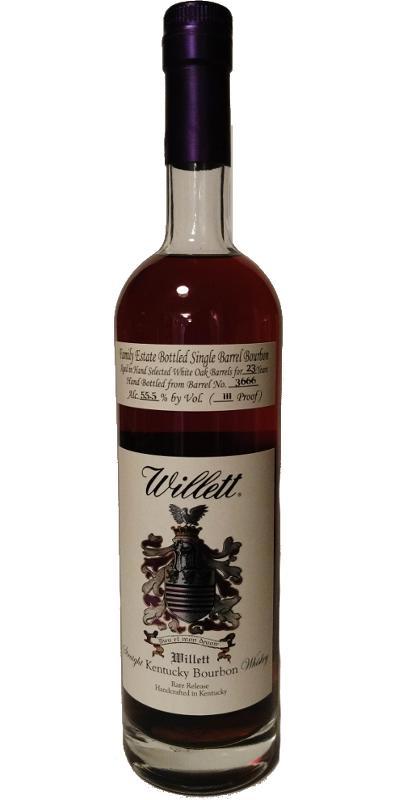 Willett 23-year-old  Family Estate Bottled Single Barrel Bourbon