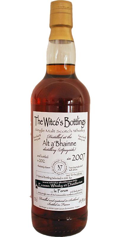 Allt-a-Bhainne 2007 JB The Witc6's Bottlings