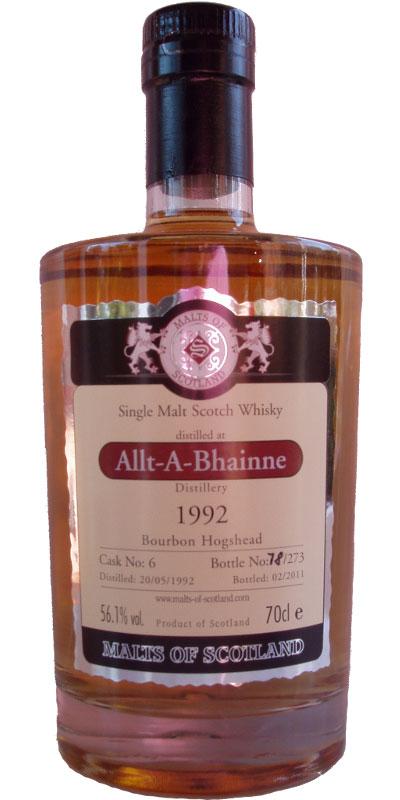 Allt-a-Bhainne 1992 MoS