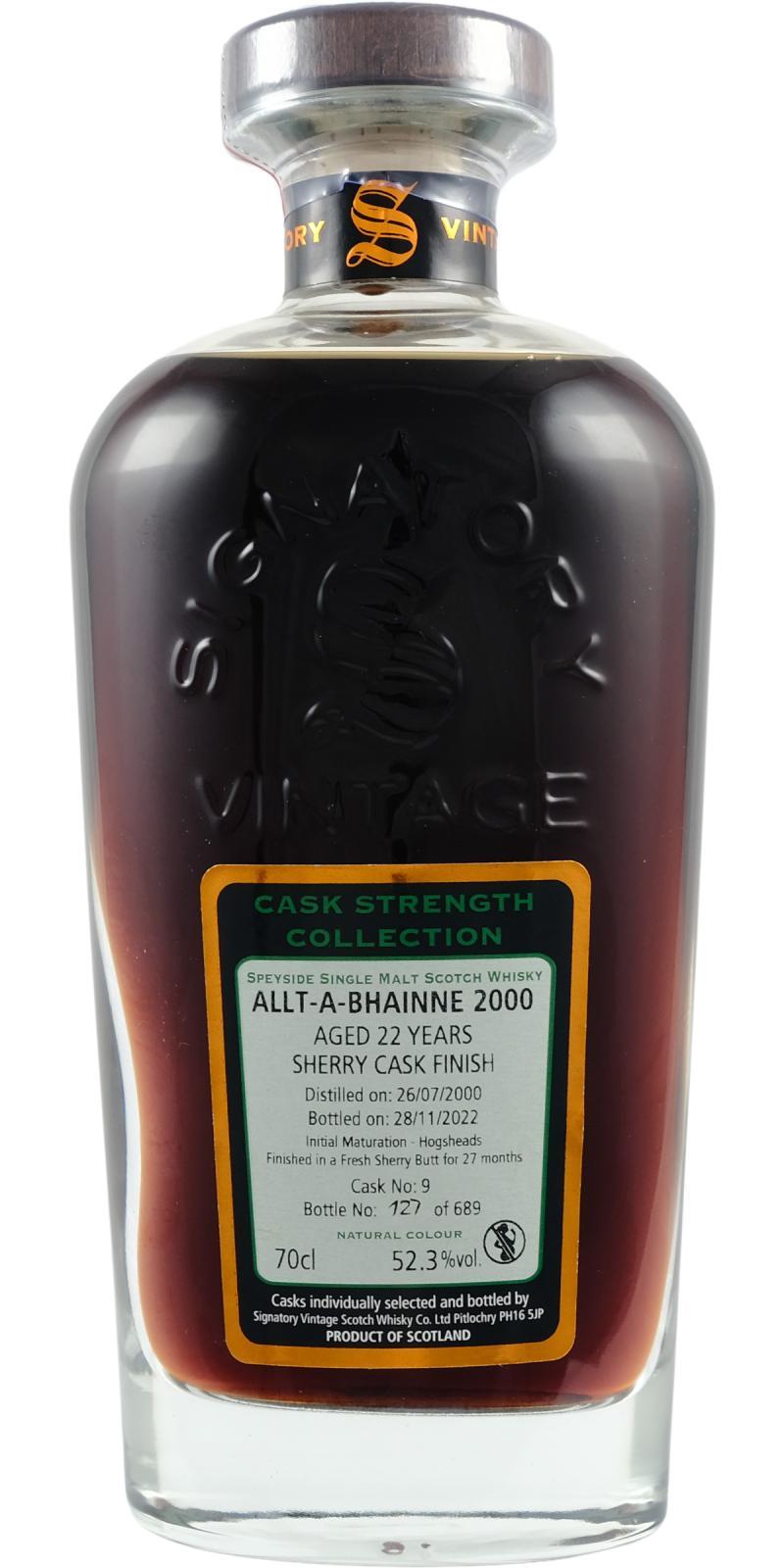 Allt-a-Bhainne 2000 SV Cask Strength Collection