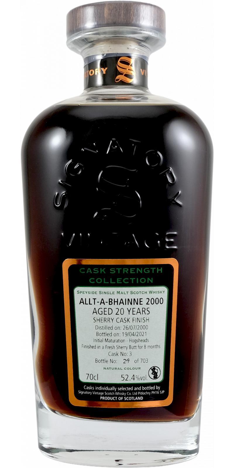 Allt-a-Bhainne 2000 SV Cask Strength Collection