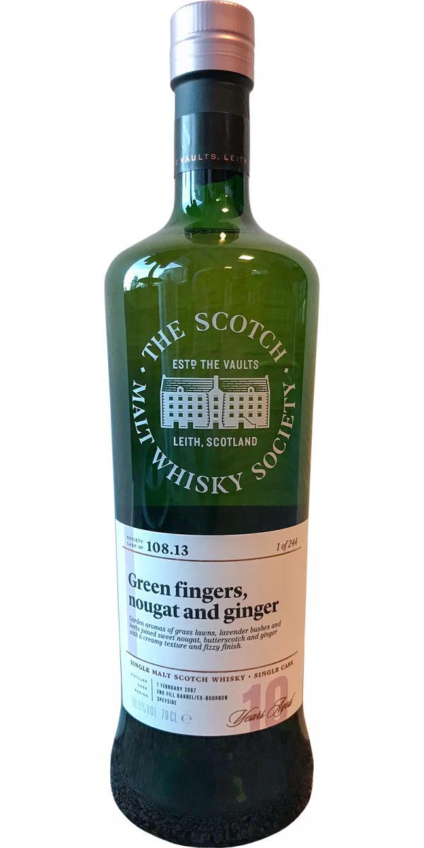 Allt-a-Bhainne 2008 SMWS 108.13 Green fingers, nougat and ginger