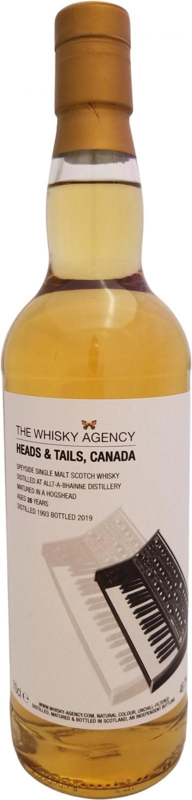 Allt-a-Bhainne 1993 TWA Heads & Tails, Canada