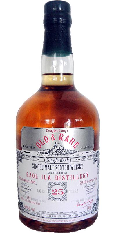 Caol Ila 1985 DL Platinum Selection for World Duty Free
