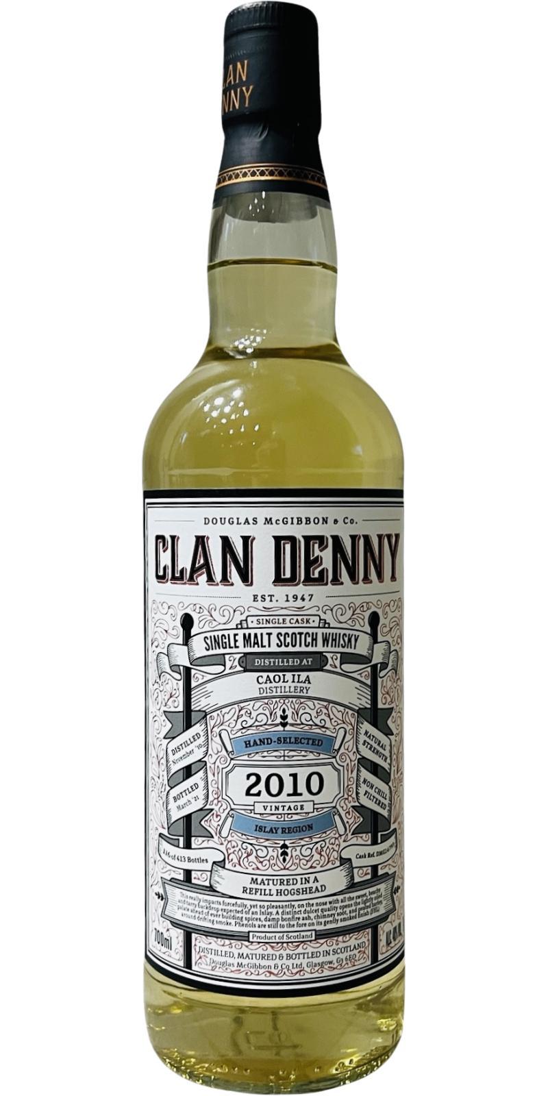 Caol Ila 2010 McG Clan Denny