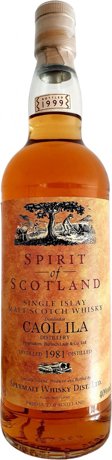 Caol Ila 1981 GM Spirit of Scotland