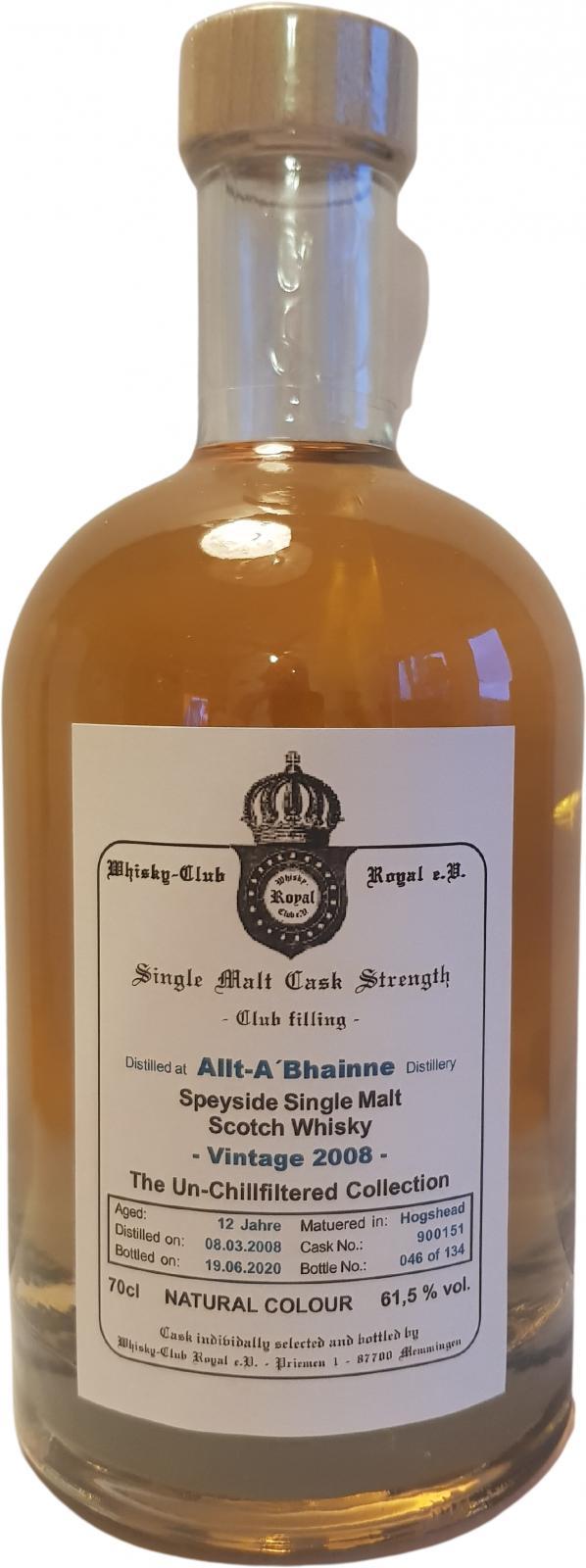 Allt-a-Bhainne 2008 WCR Club filling