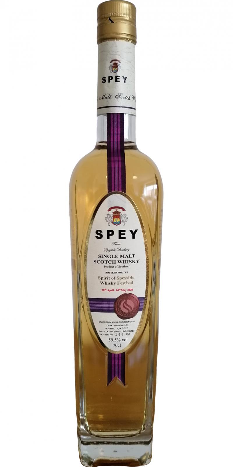SPEY Spirit of Speyside Whisky Festival  Limited Edition - Single Cask Bottling