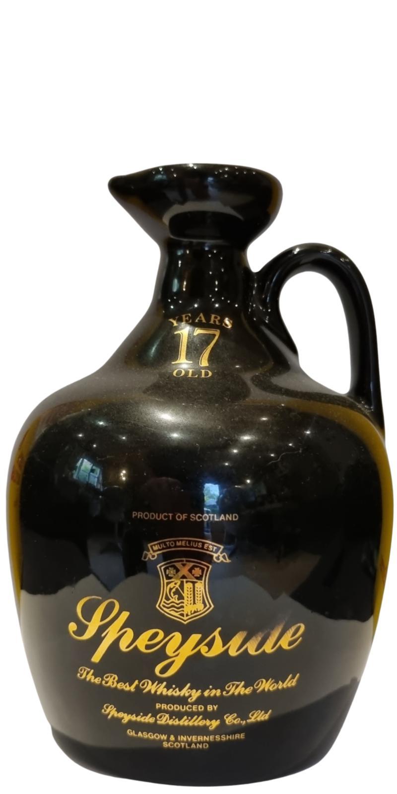 Speyside Distillery 17-year-old  Black Ceramic Jug