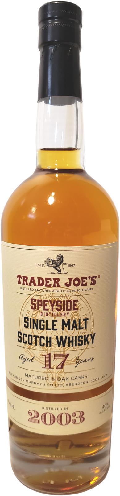 Speyside Distillery 2003 AMC  Trader Joe's