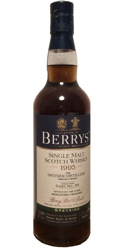 Speyside Distillery 1995 BR  Berrys'