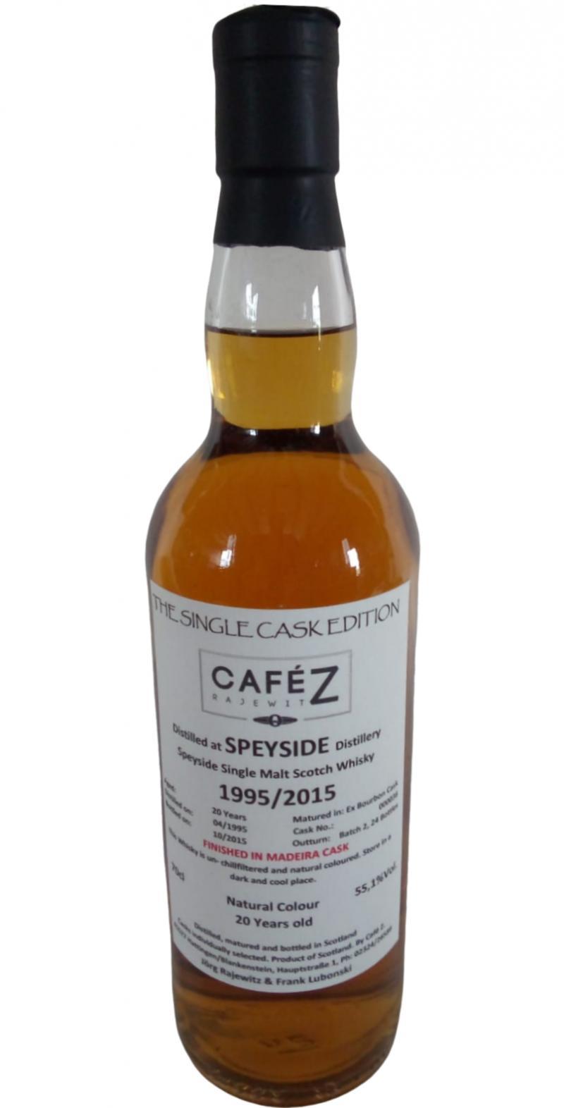 Speyside Distillery 1995 CZ  The Single Cask Edition