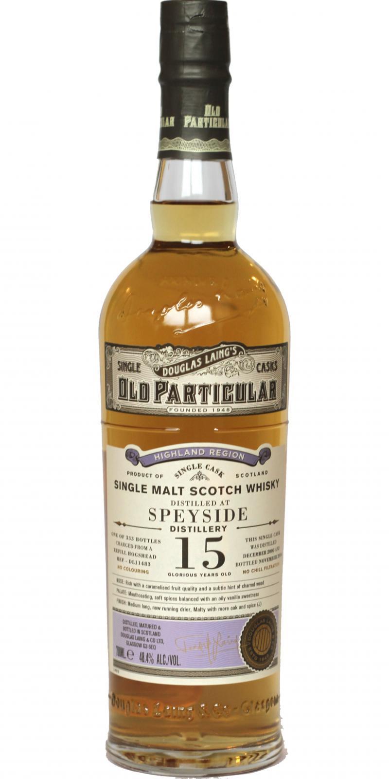 Speyside Distillery 2000 DL  Old Particular
