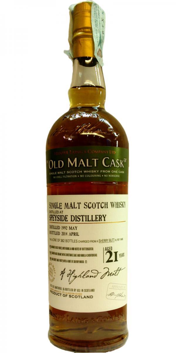 Speyside Distillery 1992 HL  The Old Malt Cask