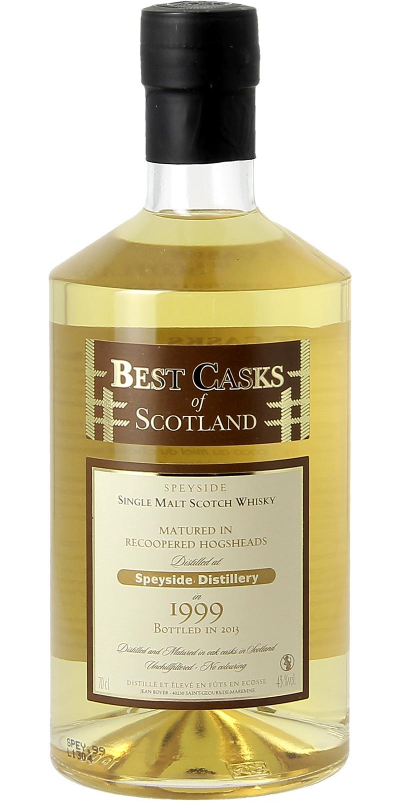 Speyside Distillery 1999 JB  Best Casks of Scotland