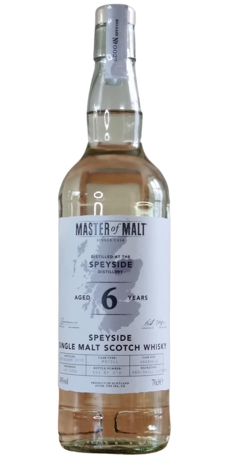 Speyside Distillery 2015 MoM  Single Cask