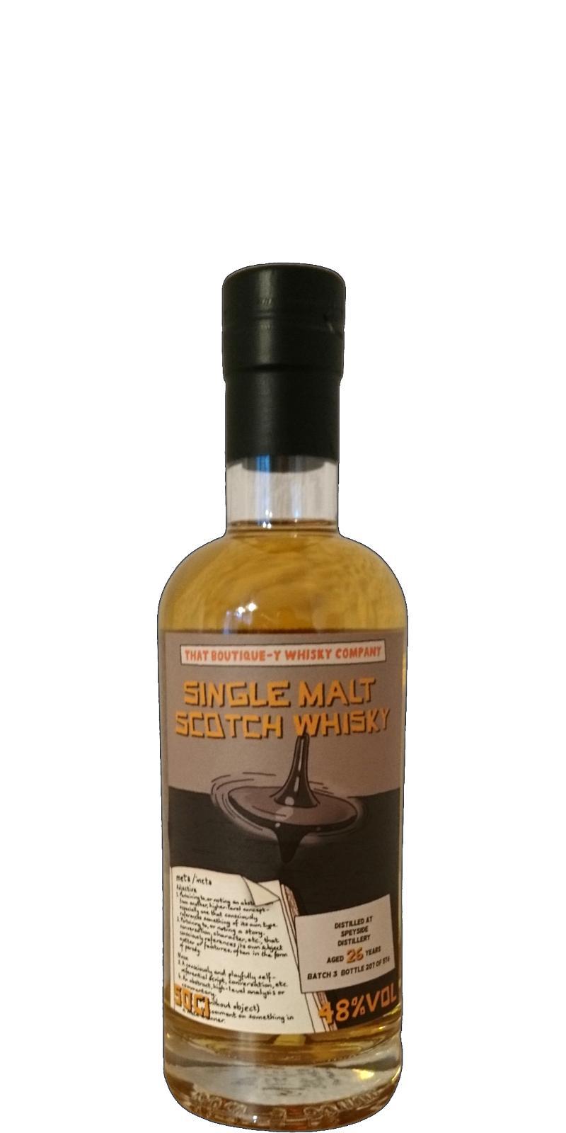 Speyside Distillery Batch 3 TBWC