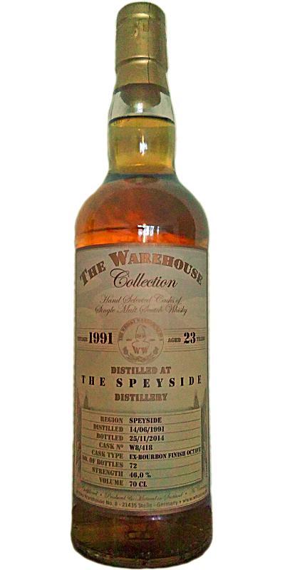 Speyside Distillery 1991 WW8  The Warehouse Collection