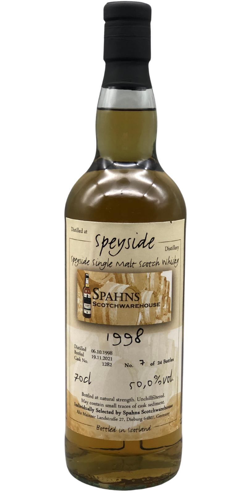 Speyside Distillery 1998 WhB