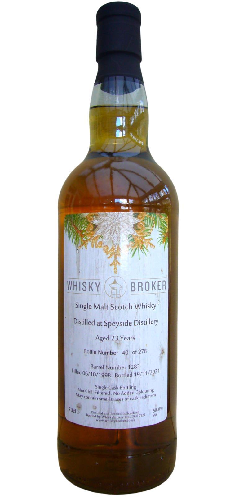 Speyside Distillery 1998 WhB