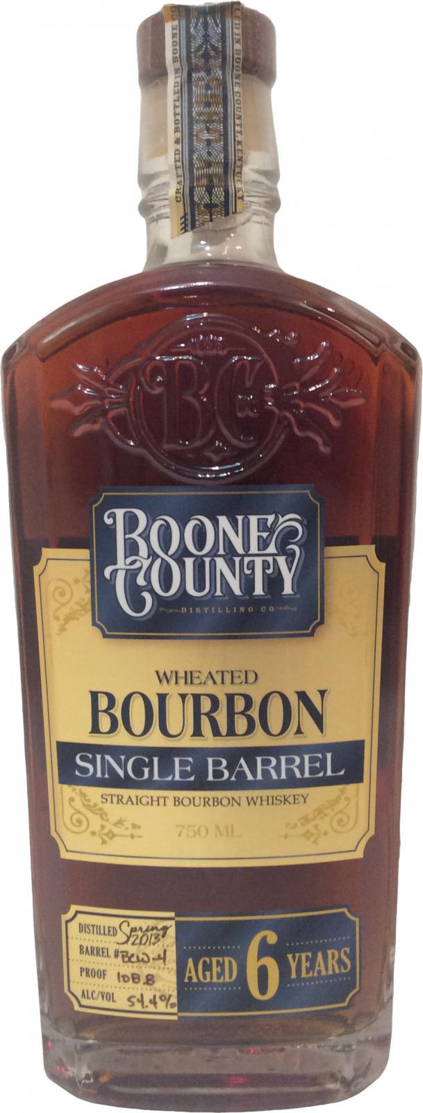 Boone County 2013  Wheated Bourbon Single Barrel