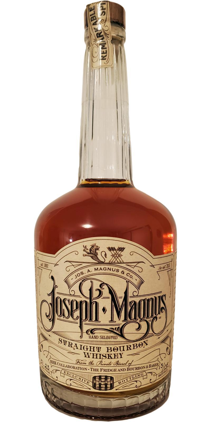 Joseph Magnus Straight Bourbon Whiskey  Exclusive Private Barrel