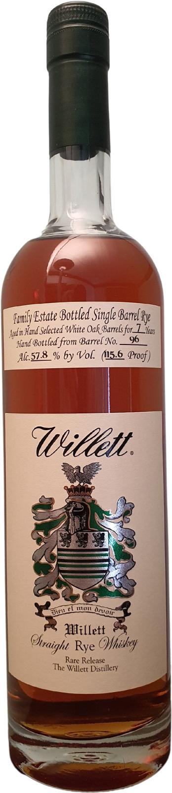 Willett 07-year-old  Family Estate Bottled Single Barrel Rye