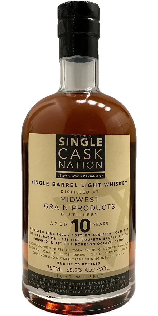 Single Barrel Light Whiskey 2006 JWC  Single Cask Nation
