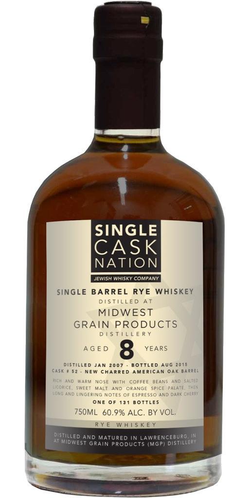 Single Barrel Rye Whiskey 2007 JWC  Single Cask Nation