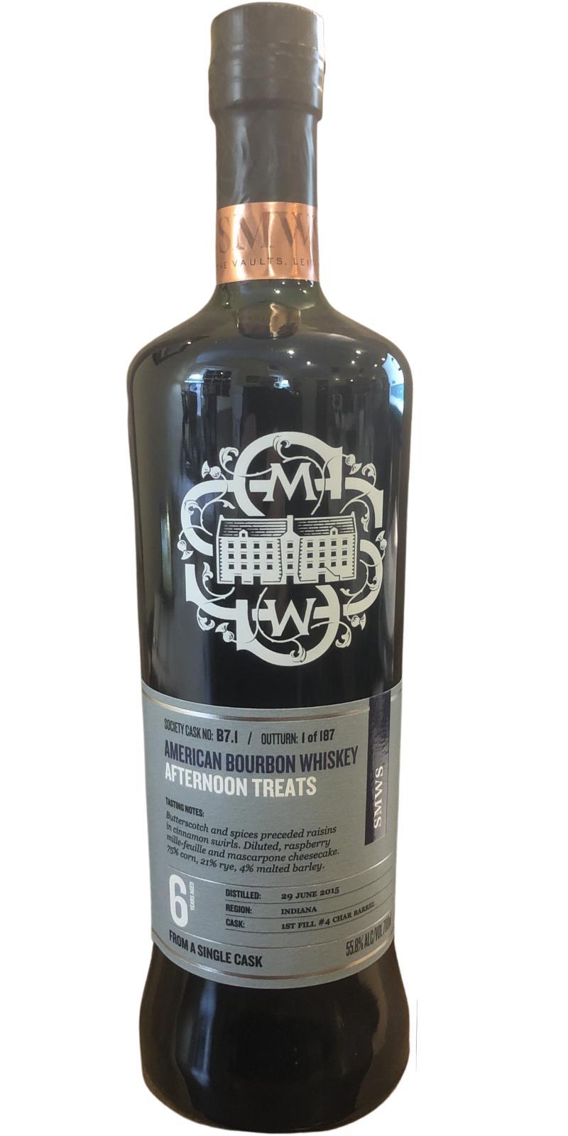Bourbon Whiskey 2015 SMWS B7.1  Afternoon treats
