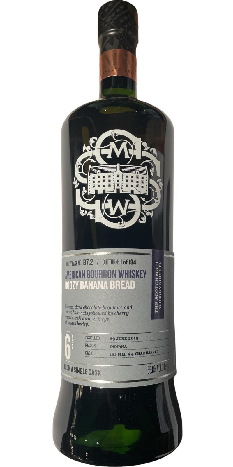 Bourbon Whiskey 2015 SMWS B7.2  Boozy banana bread