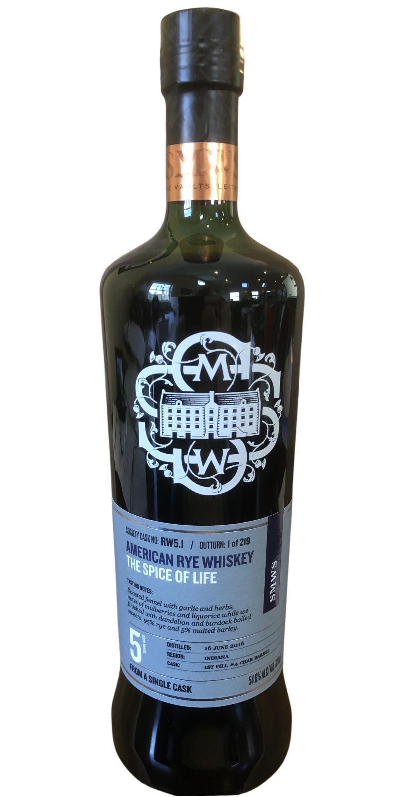 Lux Row Distillers 2016 SMWS RW5.1  the spice of life