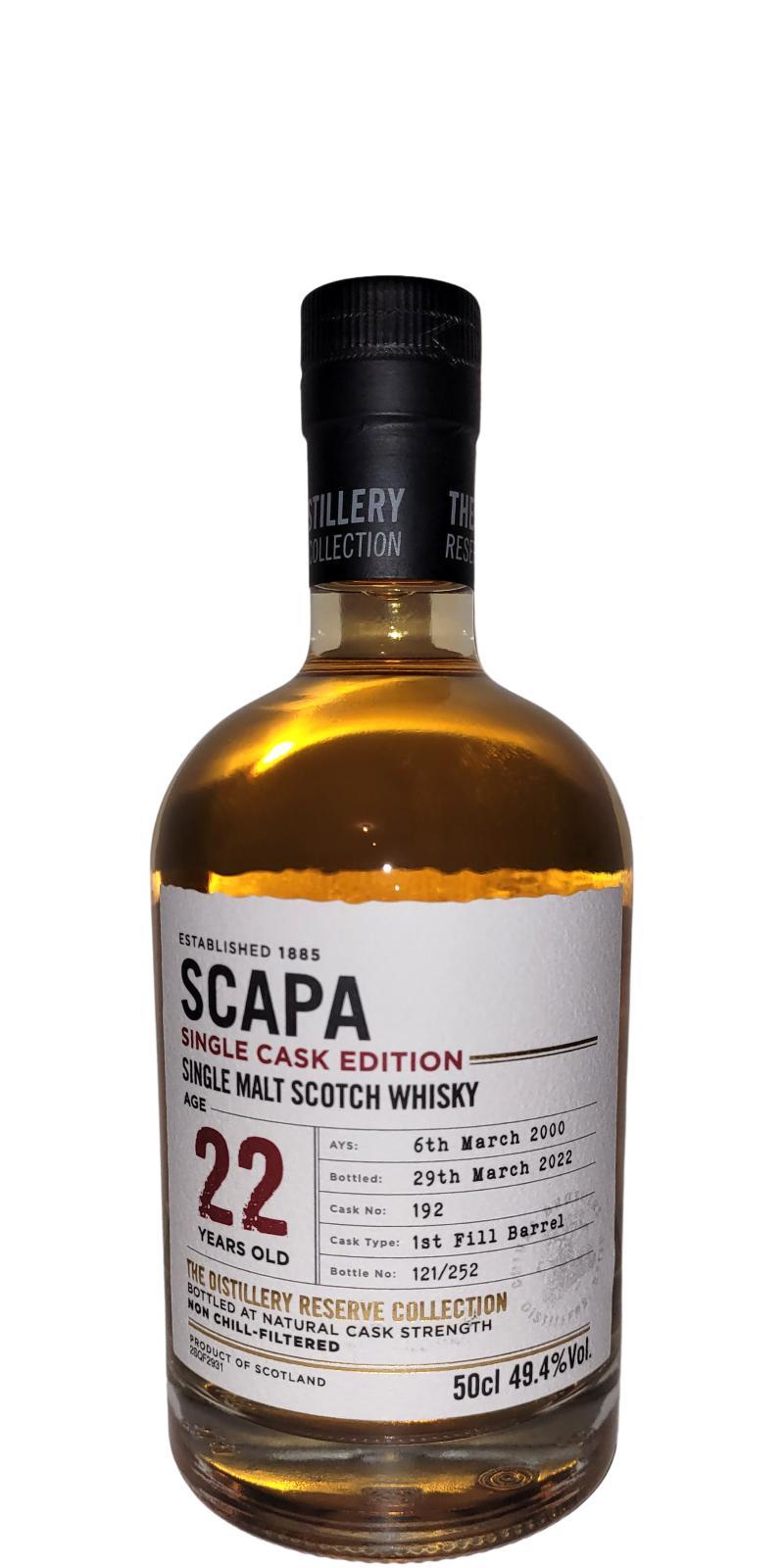 Scapa 2000  The Distillery Reserve Collection