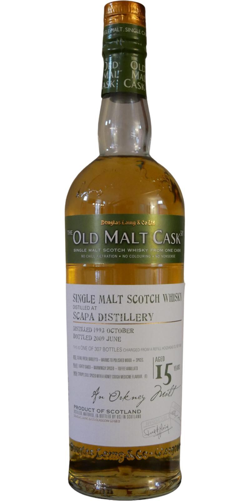 Scapa 1993 DL  The Old Malt Cask