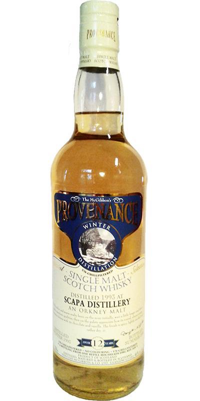 Scapa 1993 McG  McGibbon's Provenance