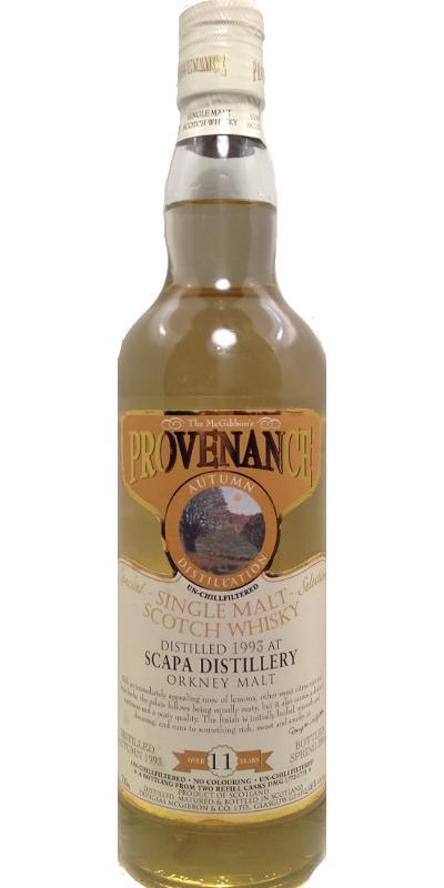 Scapa 1993 McG  McGibbon's Provenance
