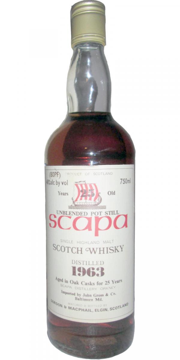 Scapa 1963 GM  Unblended Pot Still