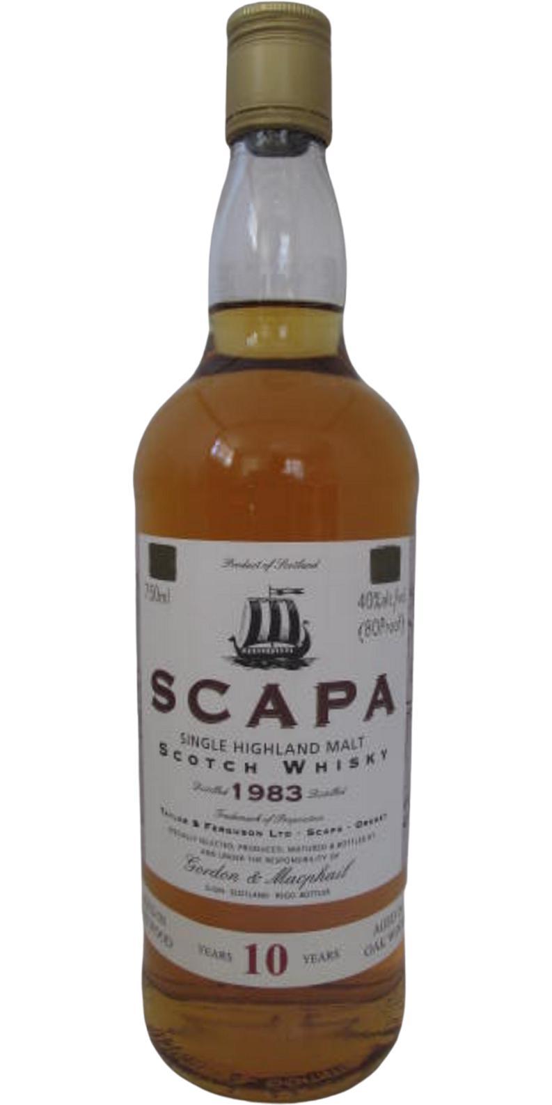 Scapa 1983 GM  Ship label - Screw cap