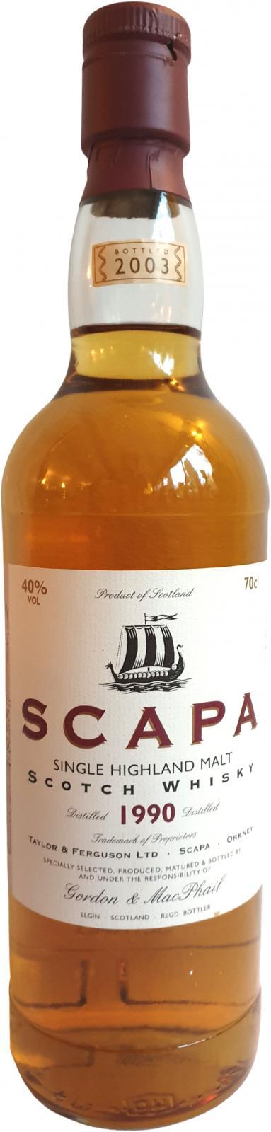 Scapa 1990 GM  Licensed Bottling