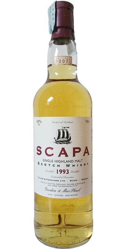 Scapa 1993 GM  Licensed Bottling