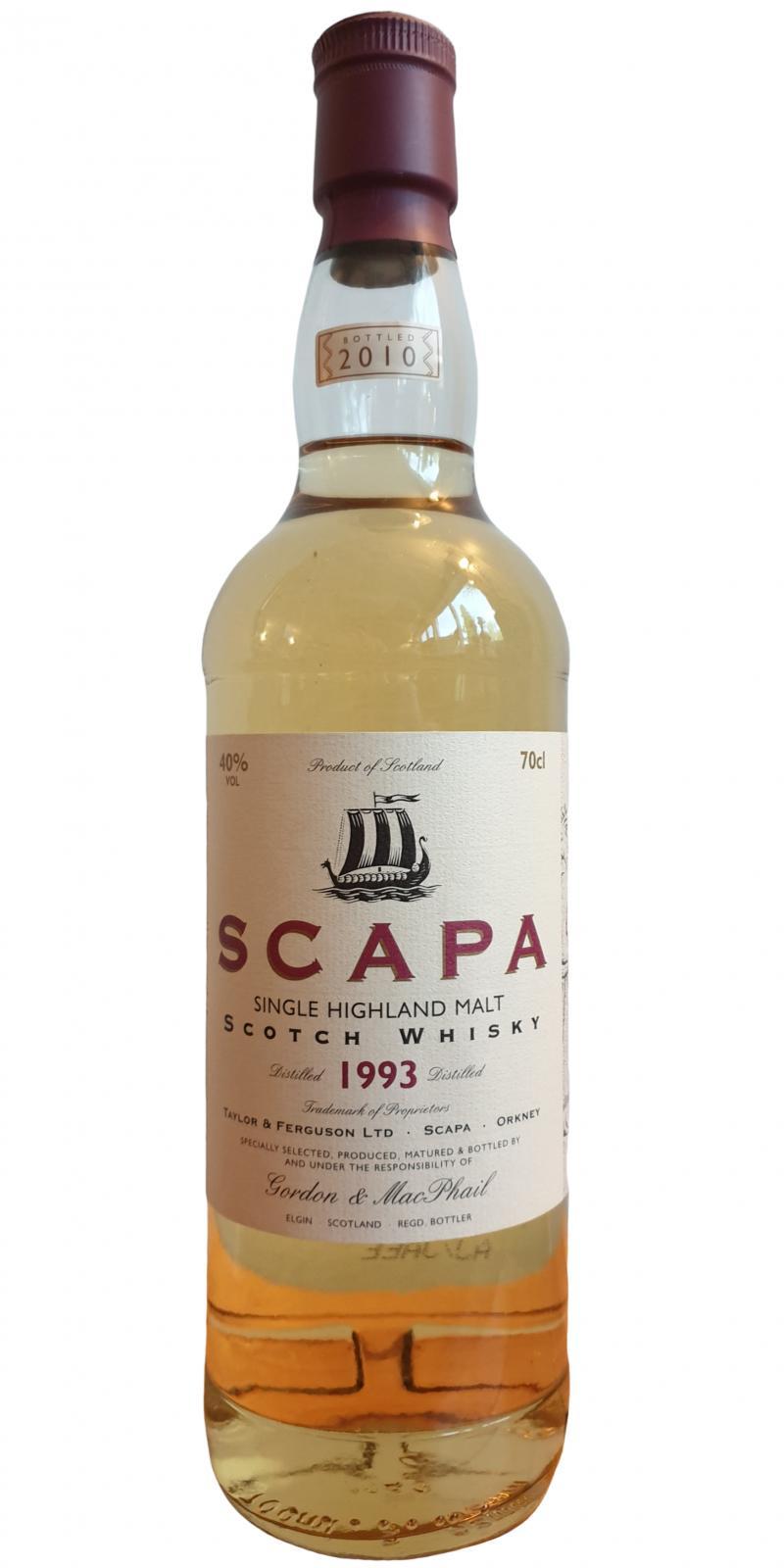 Scapa 1993 GM  Licensed Bottling