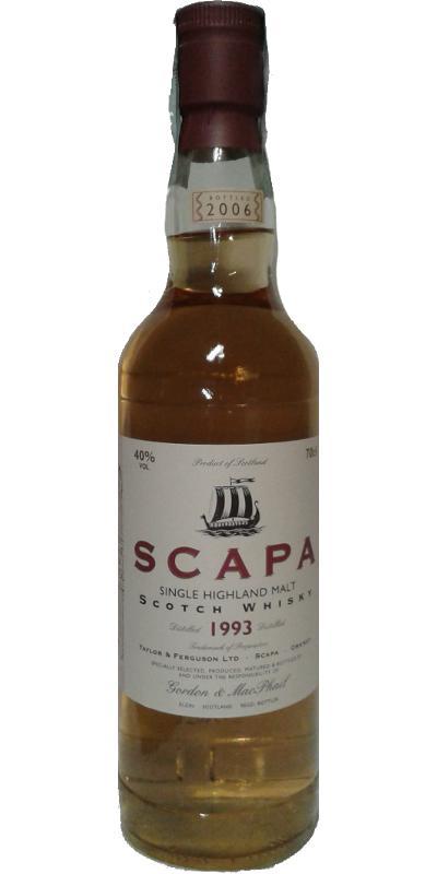Scapa 1993 GM  Licensed Bottling