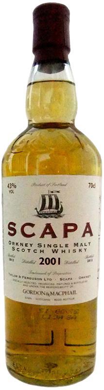 Scapa 2001 GM  Licensed Bottling