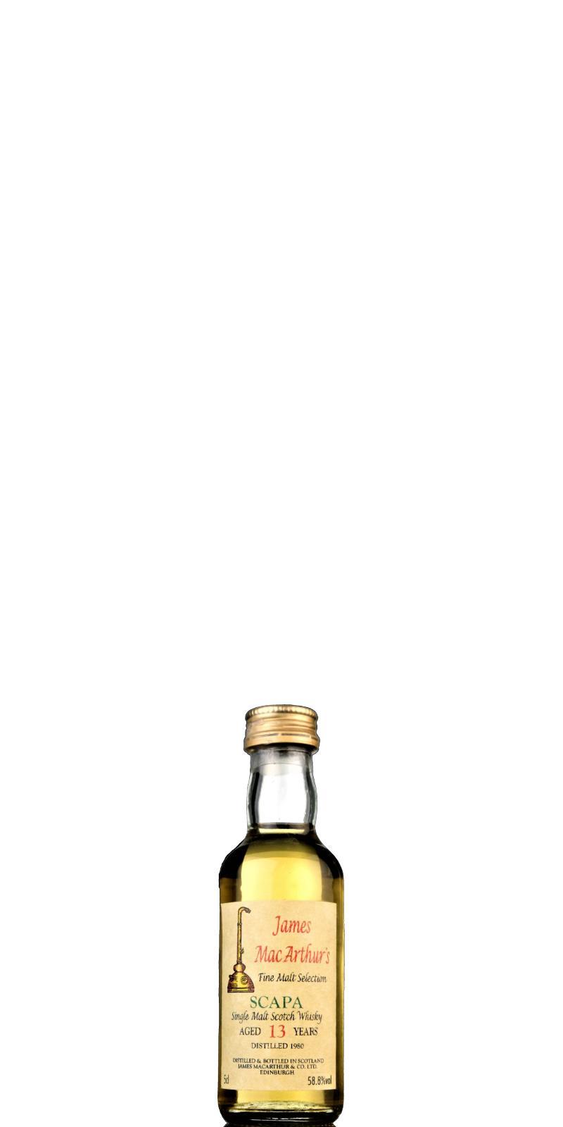 Scapa 1980 JM  Fine Malt Selection - Miniature