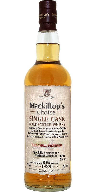 Scapa 1989 McC  Single Cask