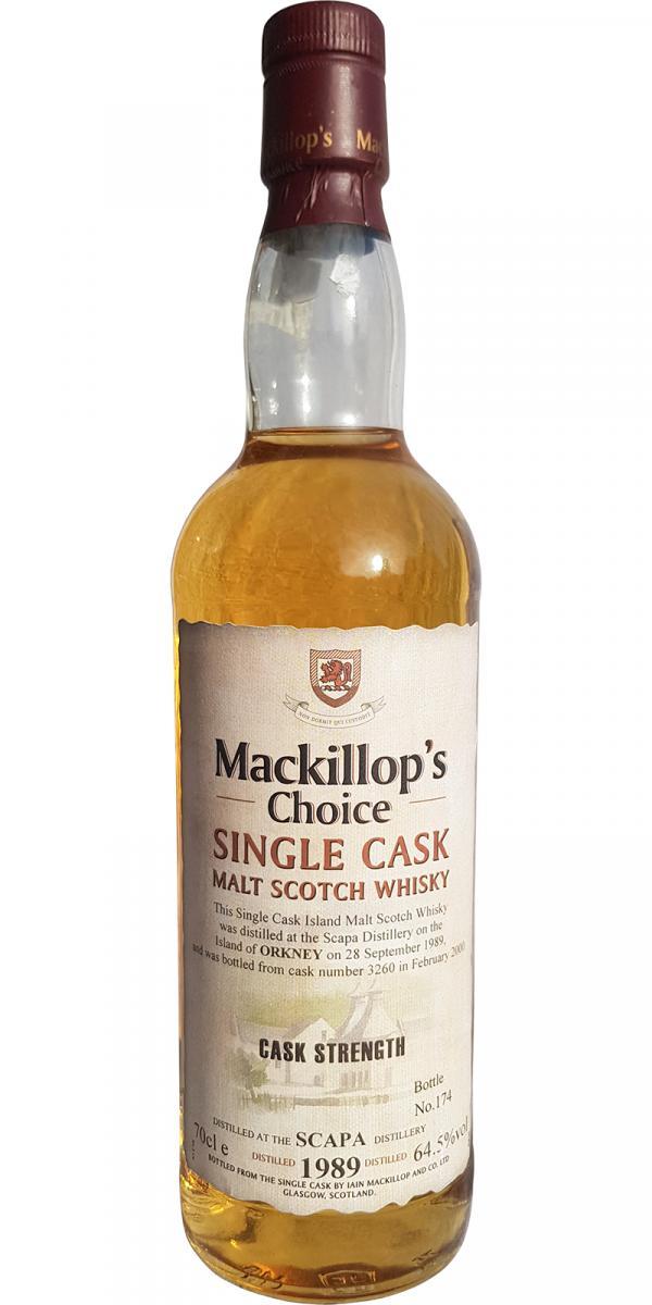 Scapa 1989 McC  Single Cask - Cask Strength