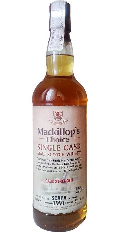 Scapa 1991 McC  Single Cask - Cask Strength