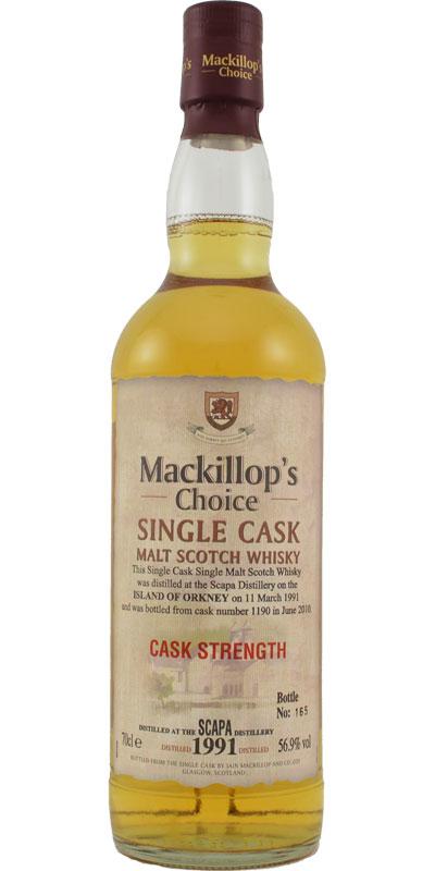 Scapa 1991 McC  Single Cask - Cask Strength