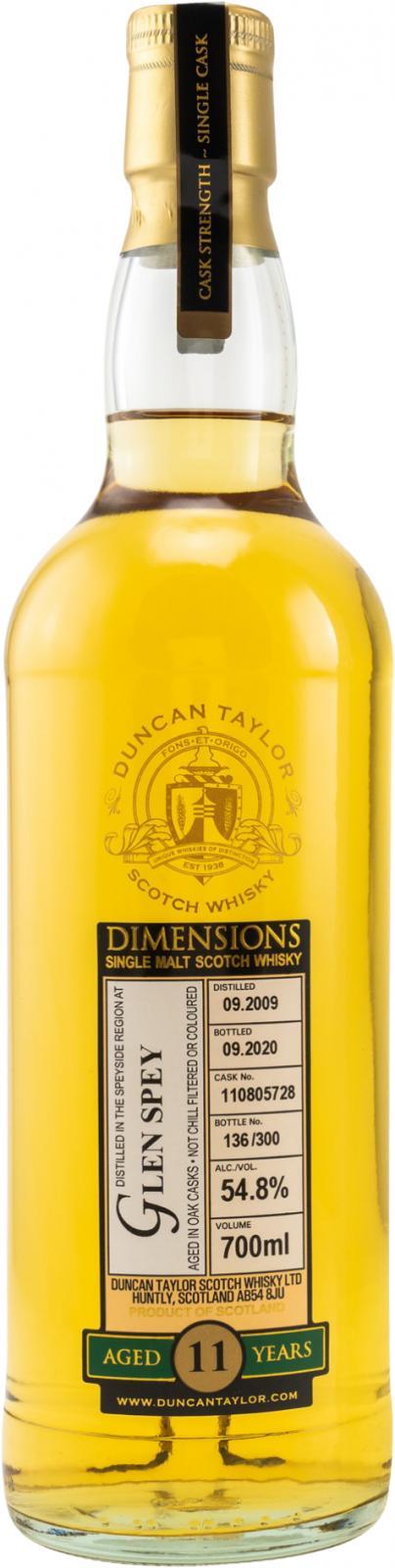 Glen Spey 2009 DT  Dimensions